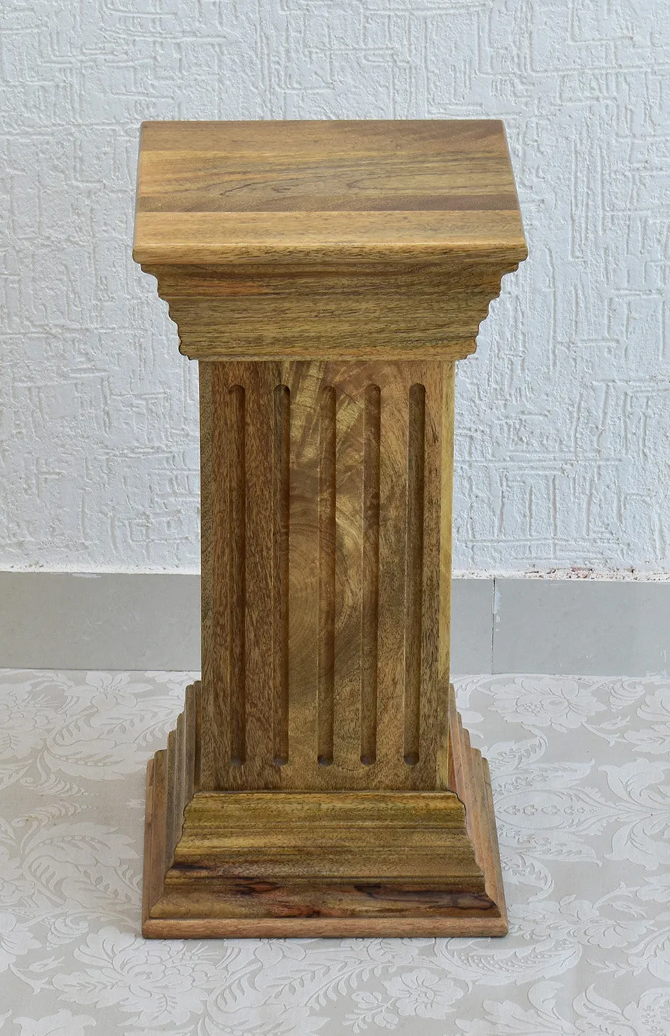 Sheesham Wood Natural Teak Multipurpose Pillar/ Lamp Stand Single Piece