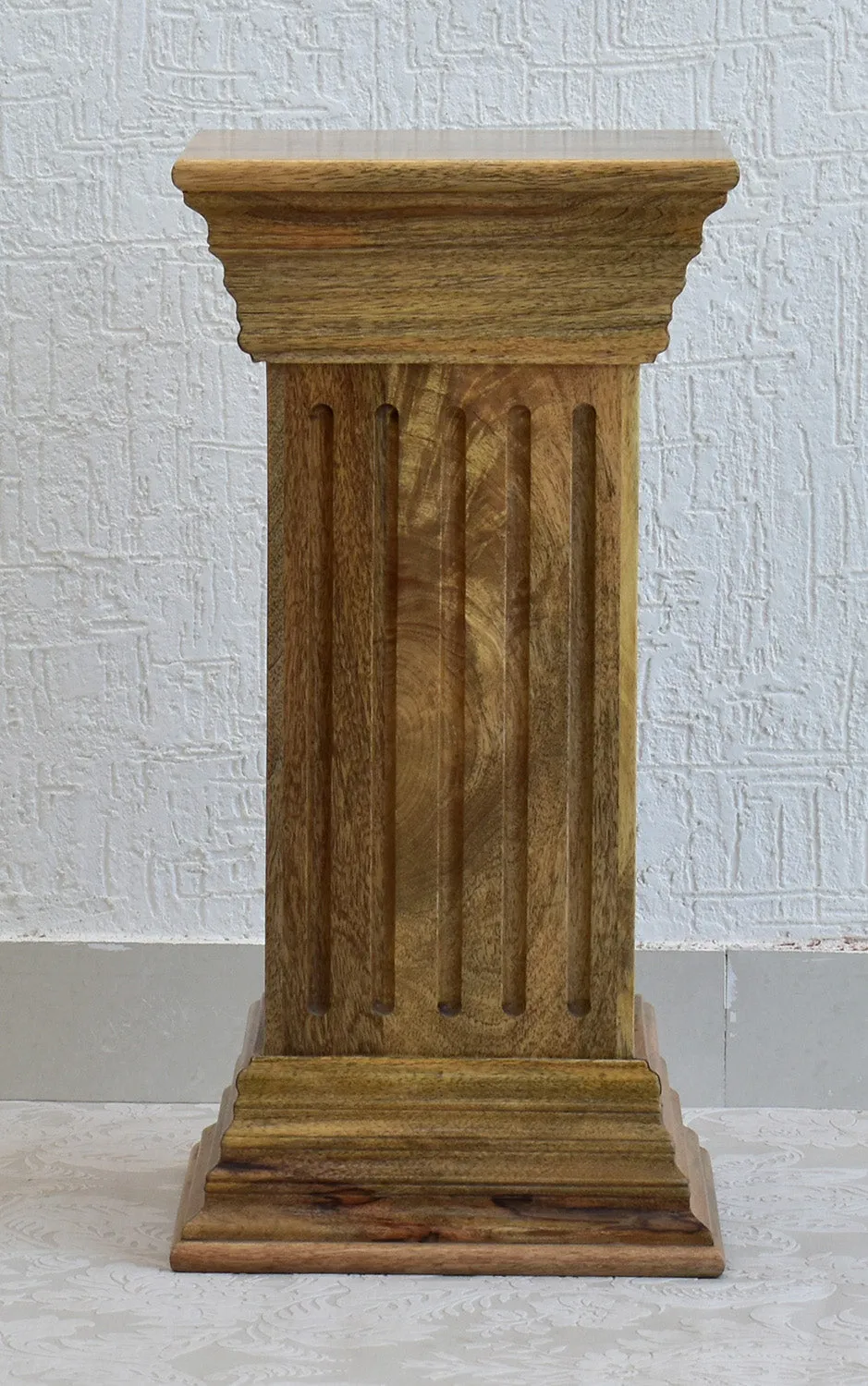 Sheesham Wood Natural Teak Multipurpose Pillar/ Lamp Stand Single Piece