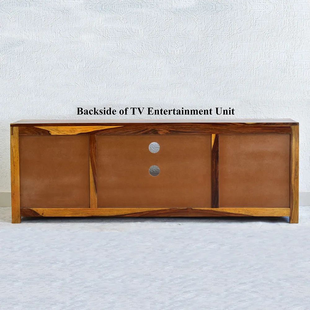 Sheesham Wood Natural Teak TV Unit/ Multipurpose Cabinet