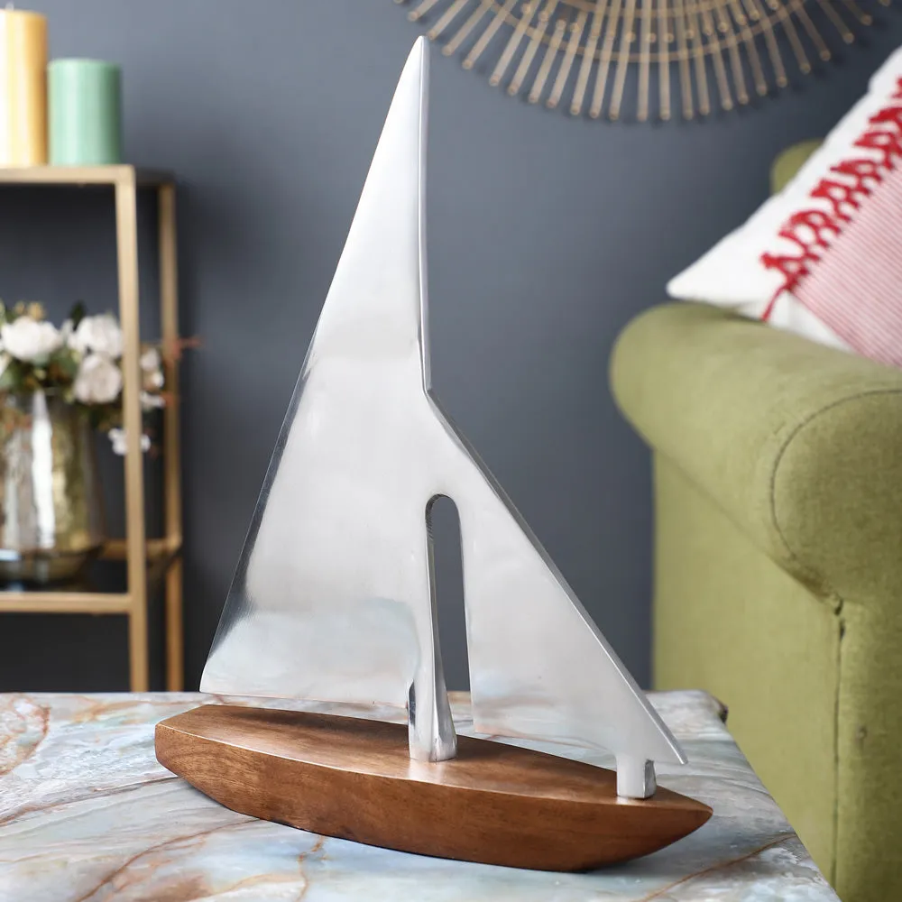 Sheesham Wood Sailing Boat Table Accent