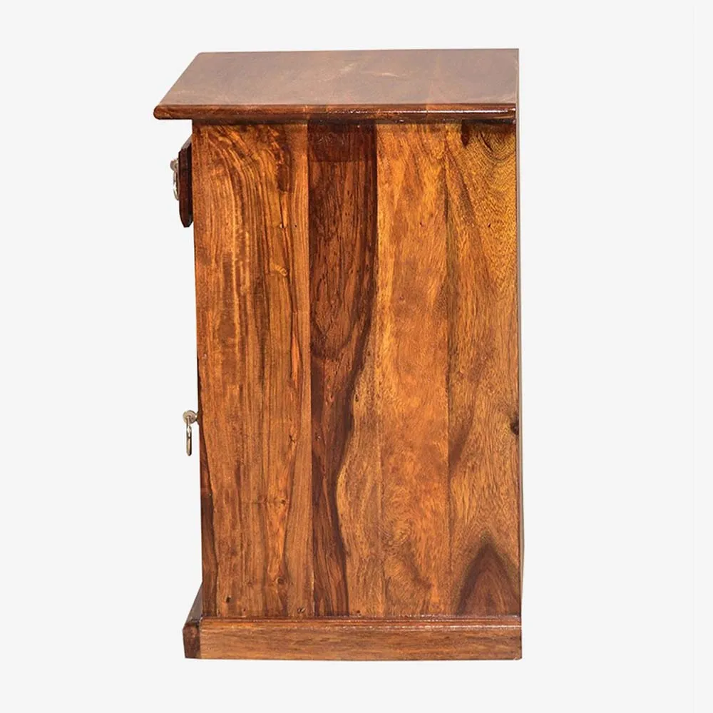 Sheesham Wood Storage Bedside Table