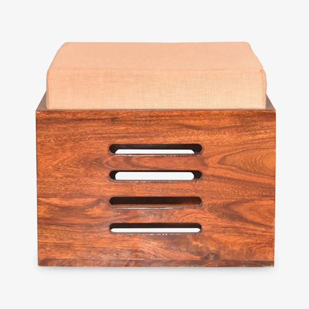 Sheesham Wooden Coffee Table With Stools Set Of 5