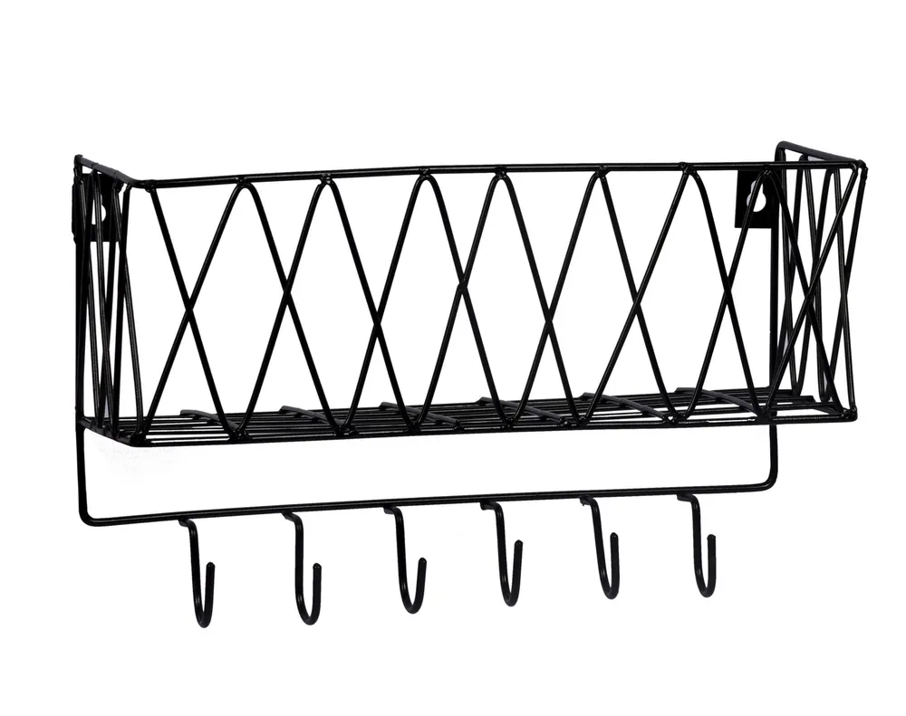 Shelf with key holder