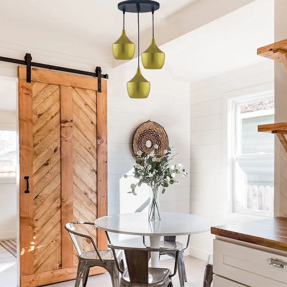 Shiny Gold Elegant Finish Cluster Ceiling Light (Bulb not included)