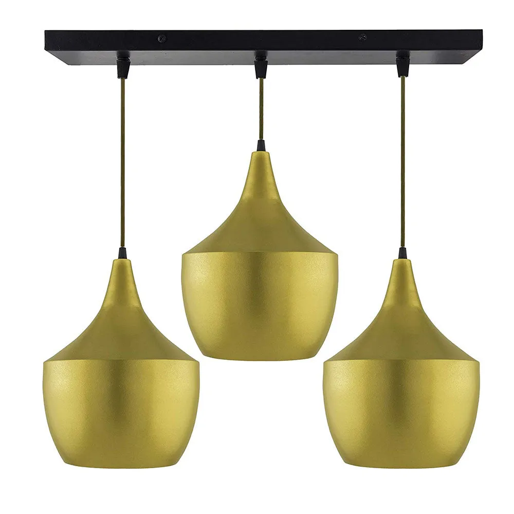 Shiny Gold Elegant Finish Square Top Cluster Ceiling Light (Bulb not included)