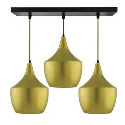 Shiny Gold Elegant Finish Square Top Cluster Ceiling Light (Bulb not included)