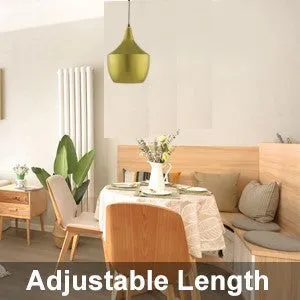 Shiny Gold Finish Classic Pendant Light (Bulb not included)