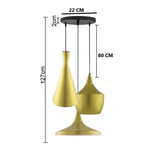 Shiny Gold Finish Cluster Ceiling Light (Bulb not included) Single Piece
