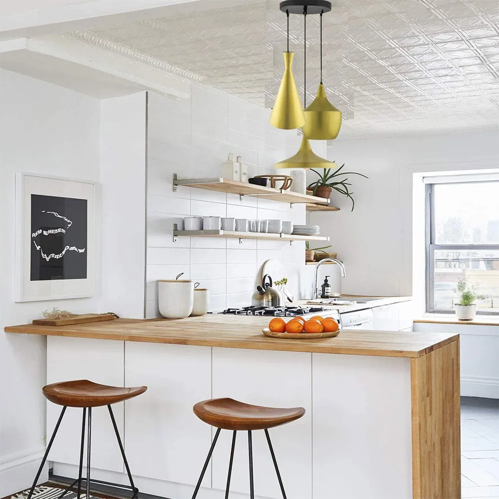 Shiny Gold Finish Cluster Ceiling Light (Bulb not included) Single Piece