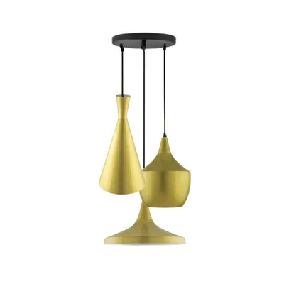 Shiny Gold Finish Cluster Ceiling Light (Bulb not included)