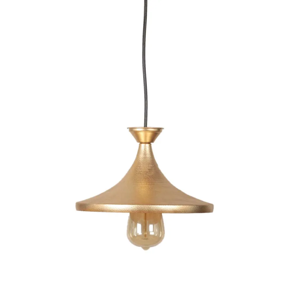 Shiny Gold Finish Focus Hanging Light