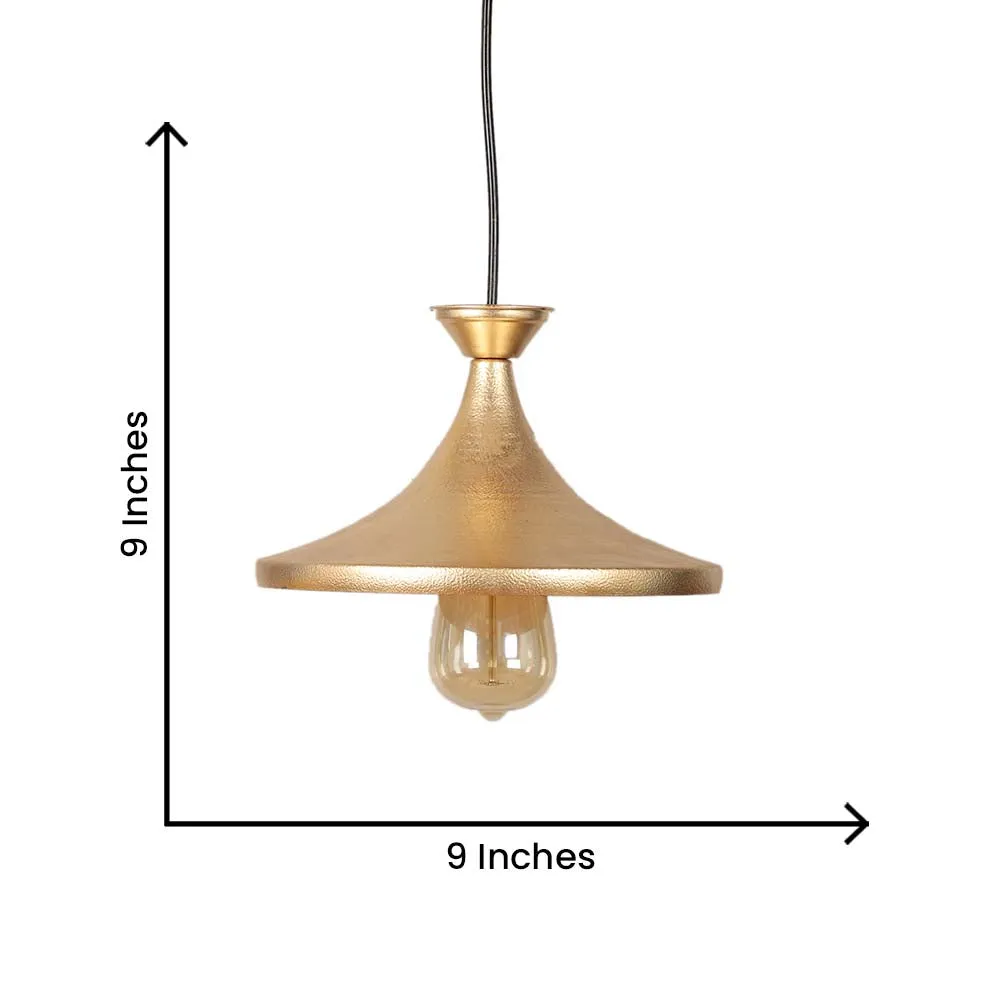 Shiny Gold Finish Focus Hanging Light