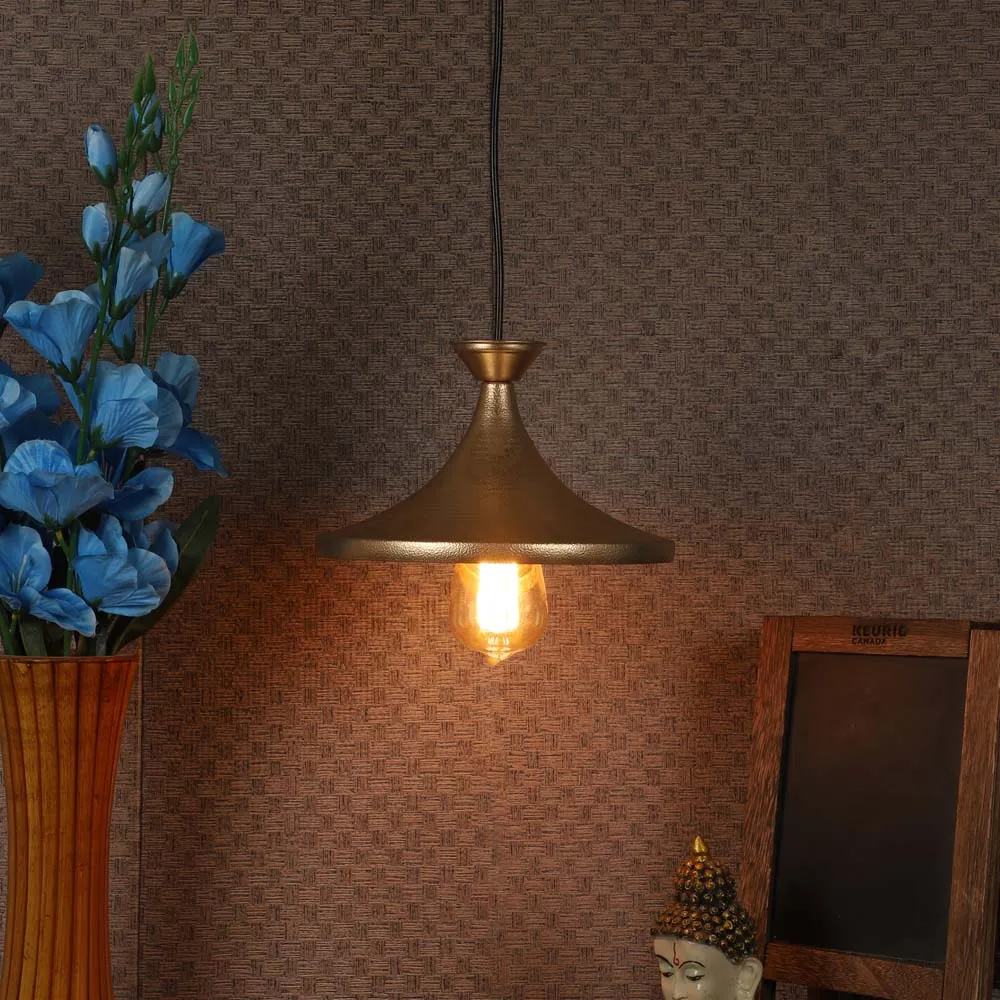 Shiny Gold Finish Focus Hanging Light