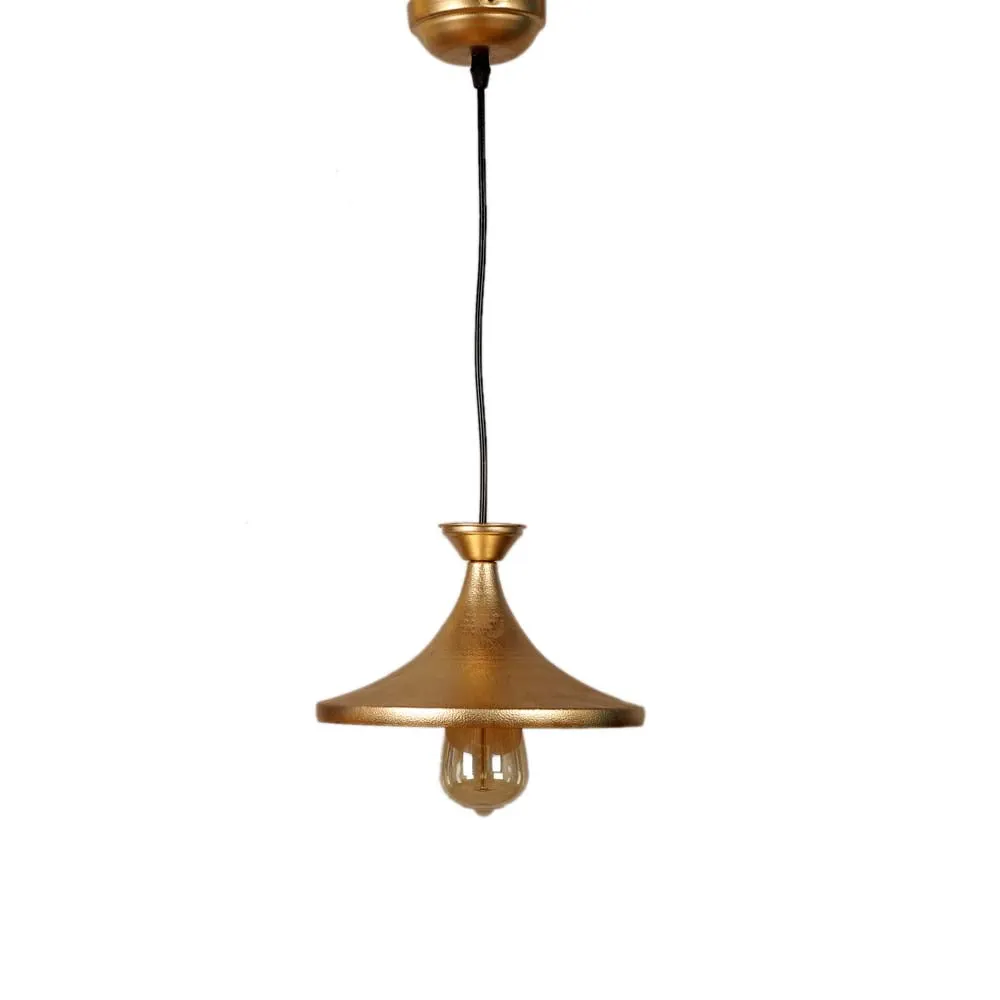 Shiny Gold Finish Focus Hanging Light