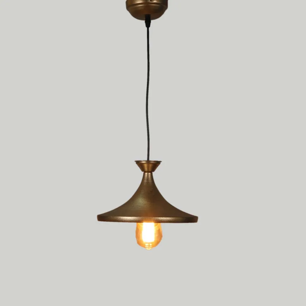 Shiny Gold Finish Focus Hanging Light