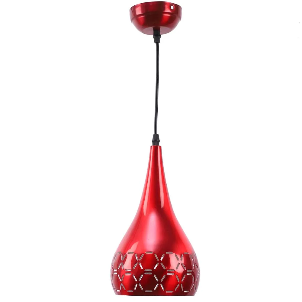 Shiny Red Textured Designer Hanging Light