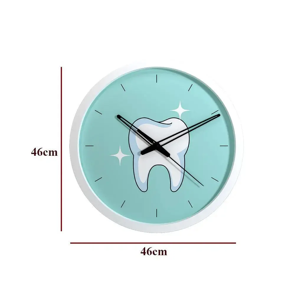 Shiny Tooth Dentist Office Wall Clock Black