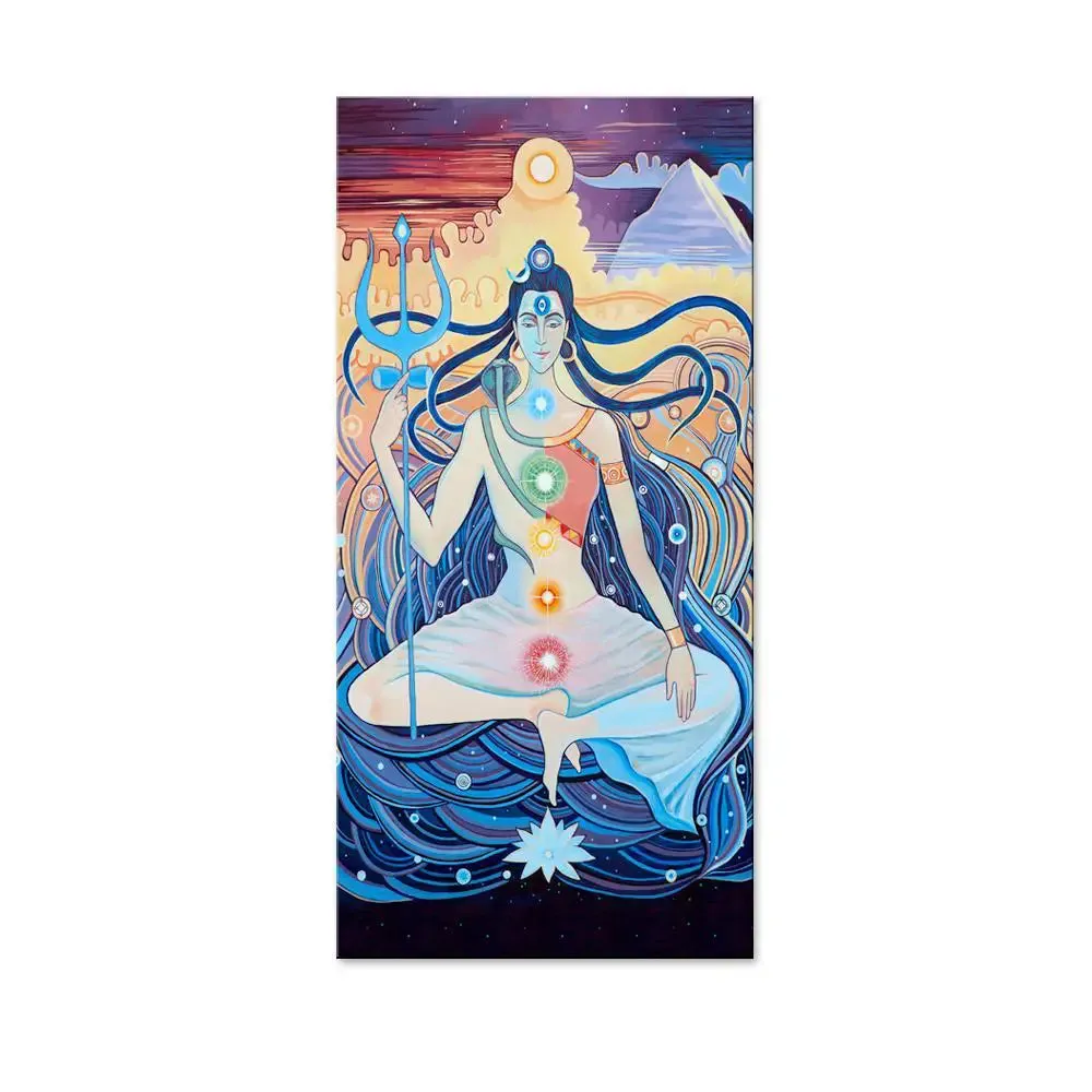Shiva Shakti Yoga Canvas Printed Wall Painting With Frame