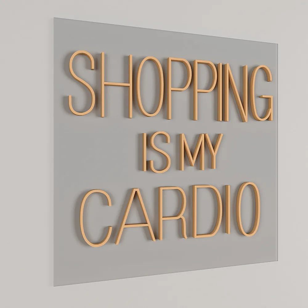 Shopping Is My Cardio LED Neon Light (Available in Multiple Colors) Pink