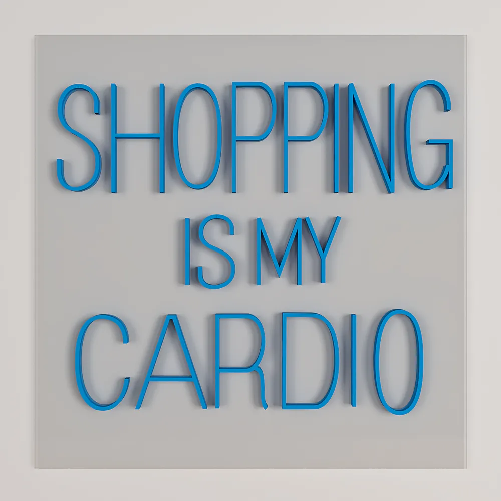 Shopping Is My Cardio LED Neon Light (Available in Multiple Colors) Pink