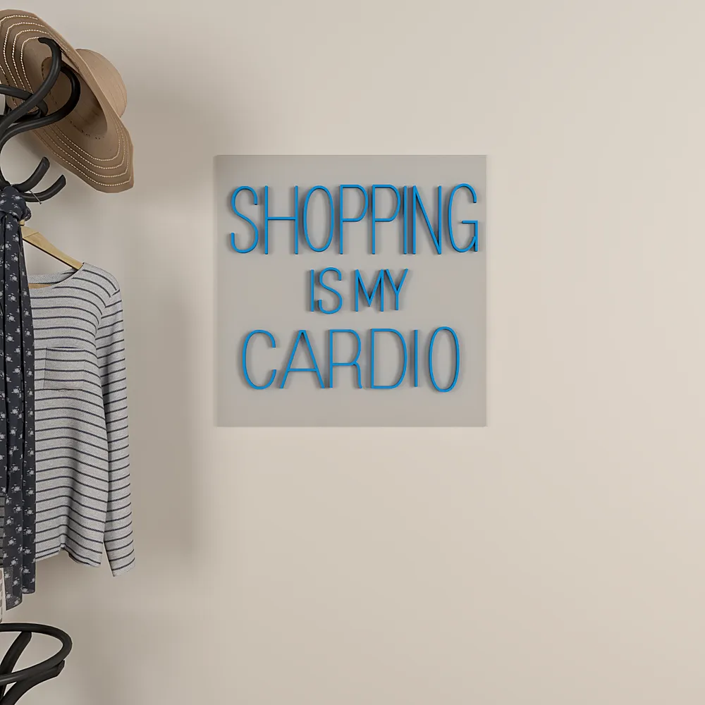 Shopping Is My Cardio LED Neon Light (Available in Multiple Colors) Pink