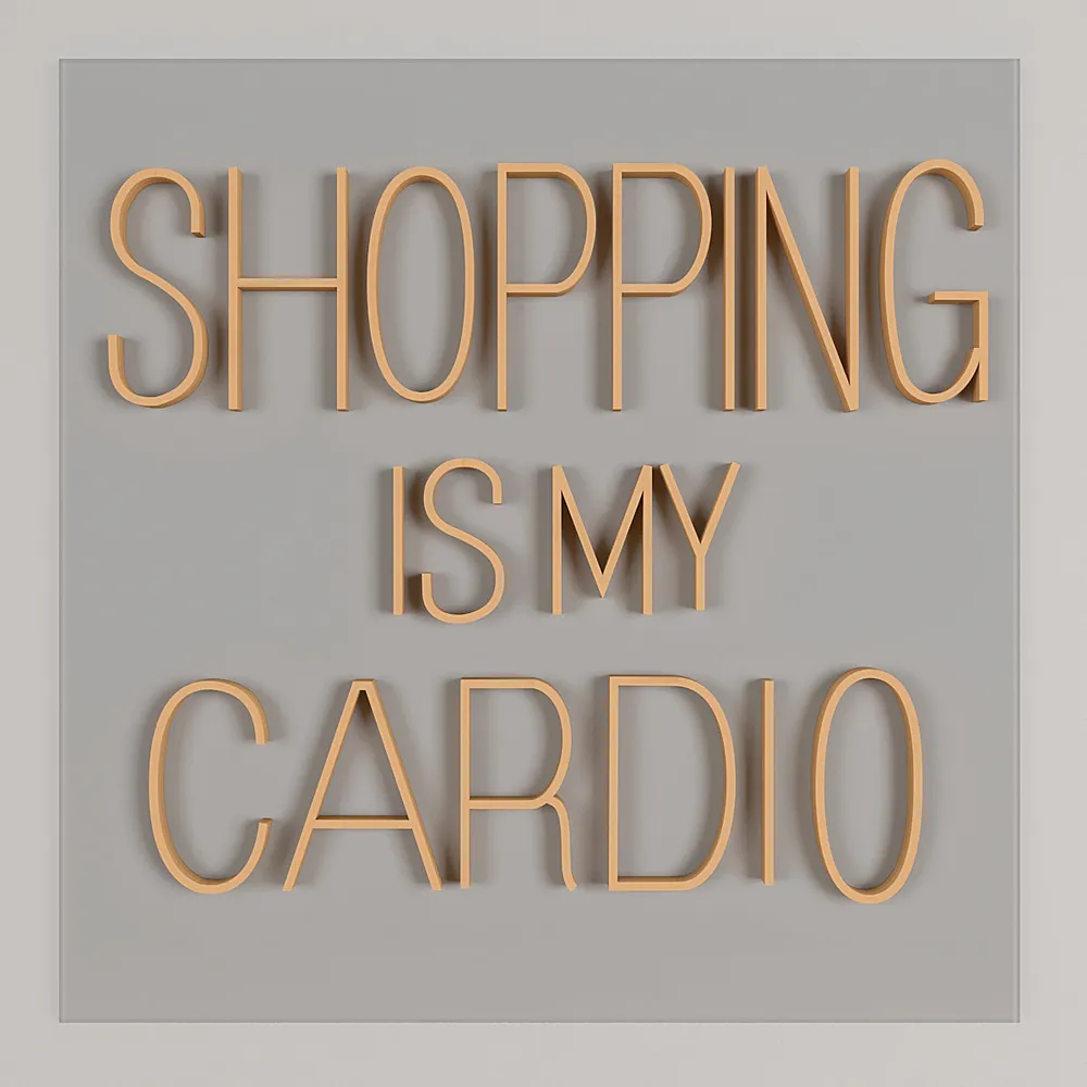 Shopping Is My Cardio LED Neon Light (Available in Multiple Colors) Pink