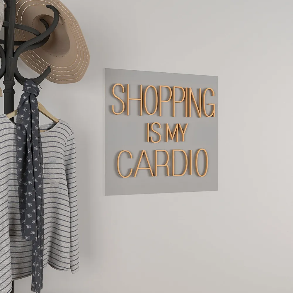Shopping Is My Cardio LED Neon Light (Available in Multiple Colors) Pink