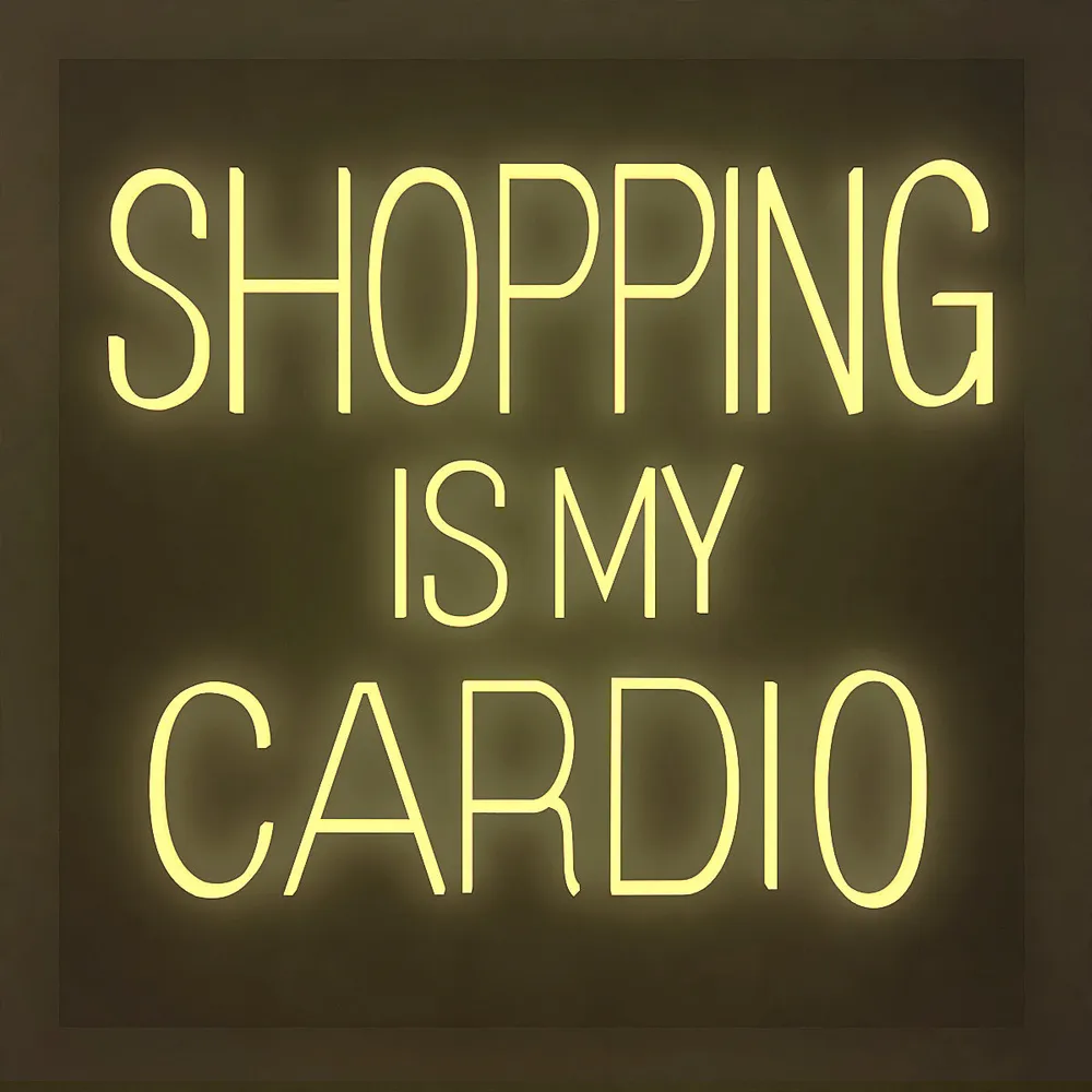 Shopping Is My Cardio LED Neon Light (Available in Multiple Colors) Pink