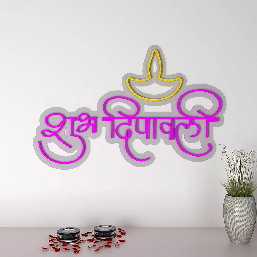 Shubh Deepawali Neon LED Light