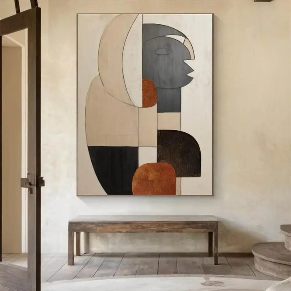 WallMantra Silent Contemplation Handmade Painting With Frame