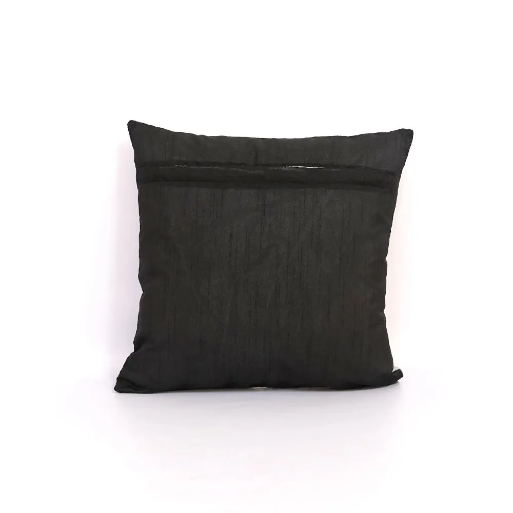 Silk Black &Grey Cushion Cover Set of 5
