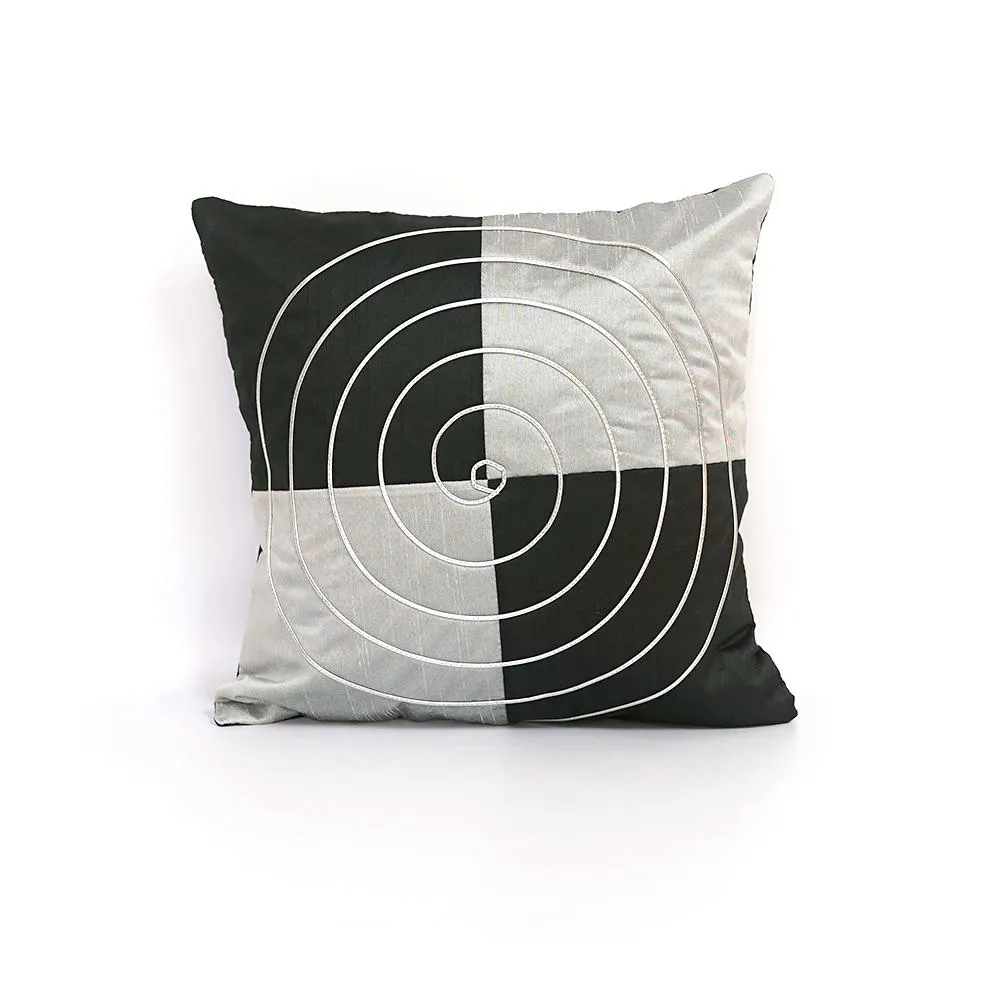Silk Black &Grey Cushion Cover Set of 5