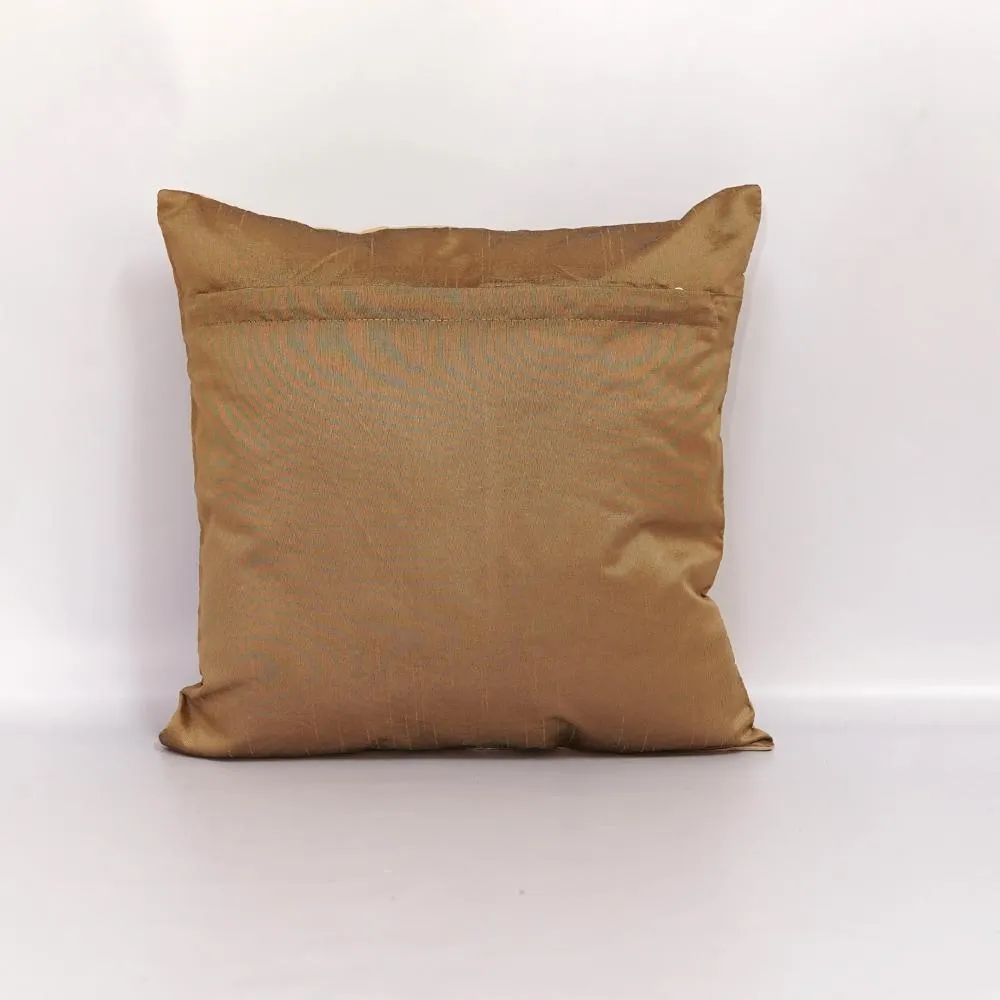 Silk Gold & Beige Cushion Cover Set of 5