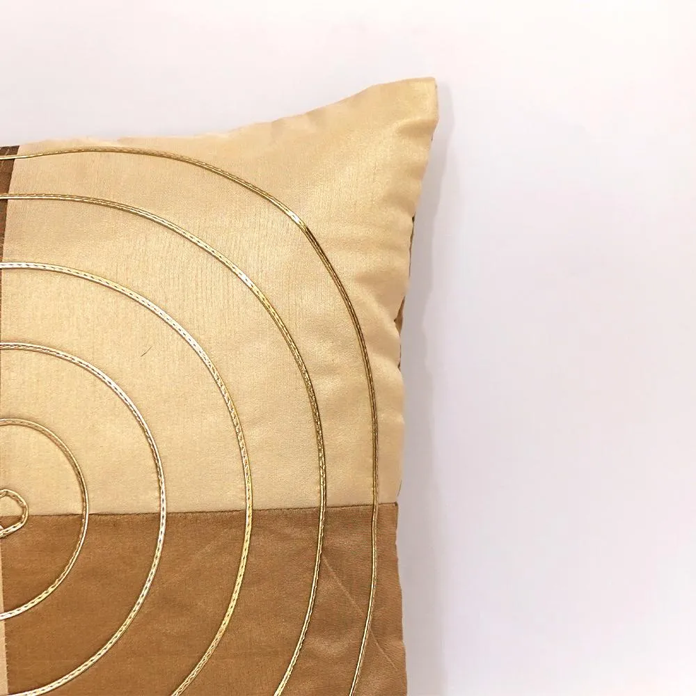 Silk Gold & Beige Cushion Cover Set of 5