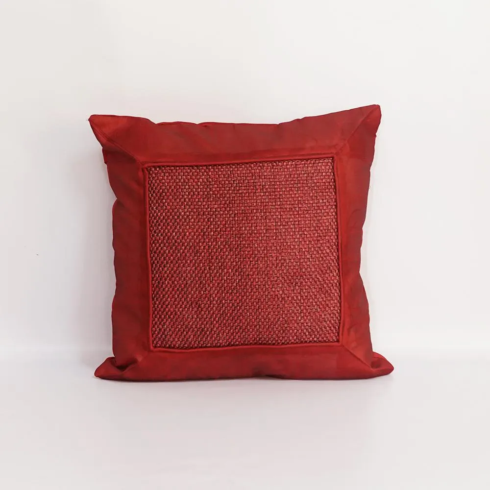 Silk Thread Maroon Cushion Cover Set of 5