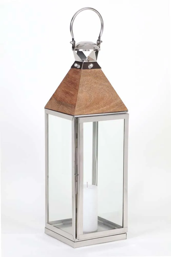 Silver Lined Decorative Candle Lantern