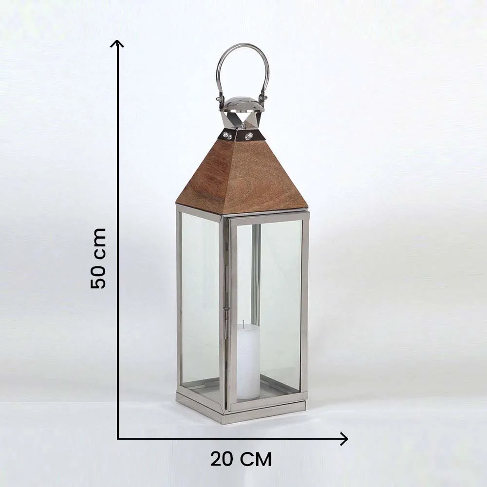 Silver Lined Decorative Candle Lantern