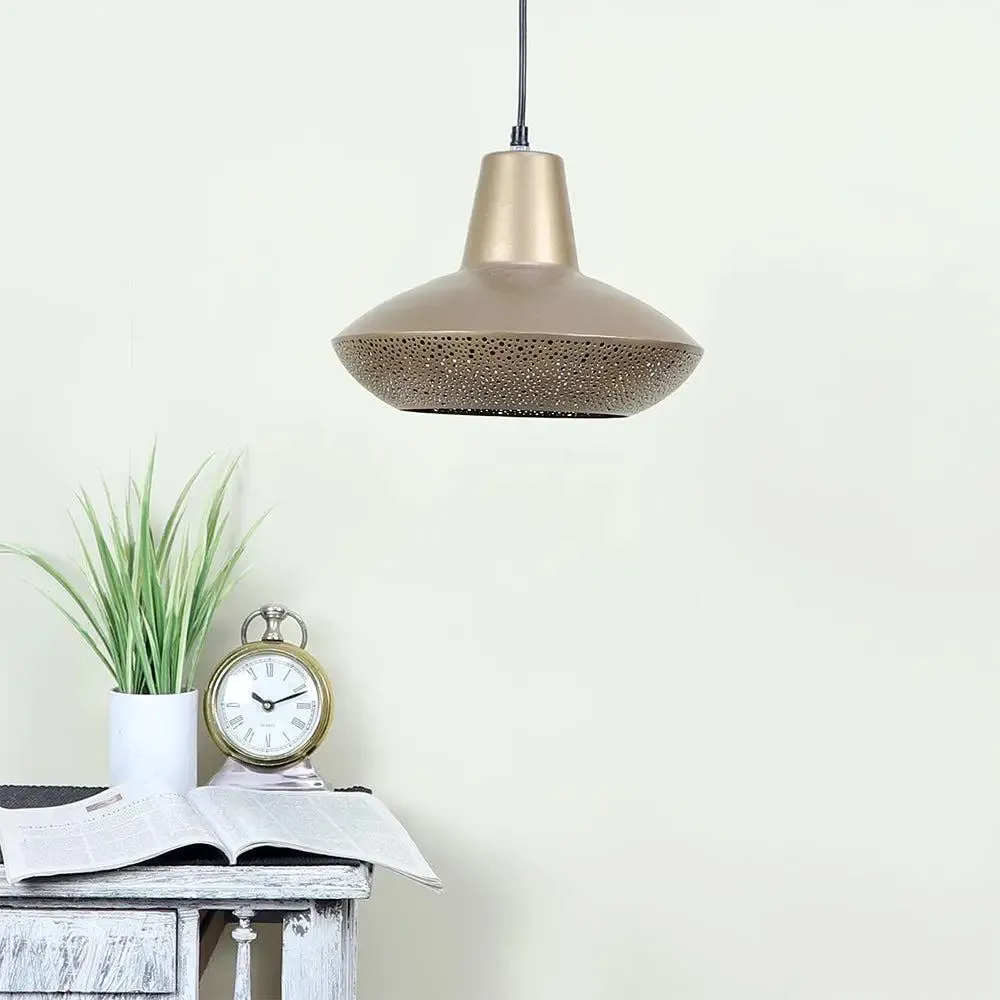 Silver Perforated Designer Hanging Lamp