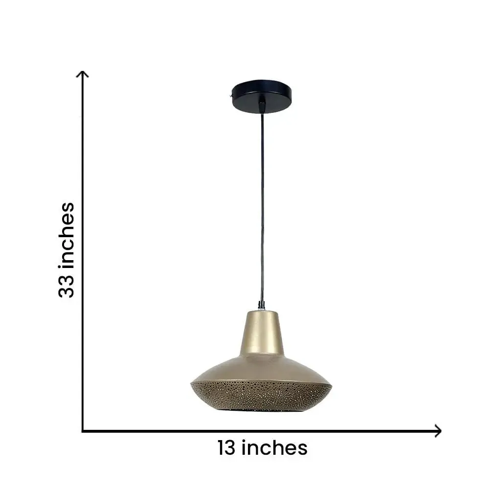 Silver Perforated Designer Hanging Lamp