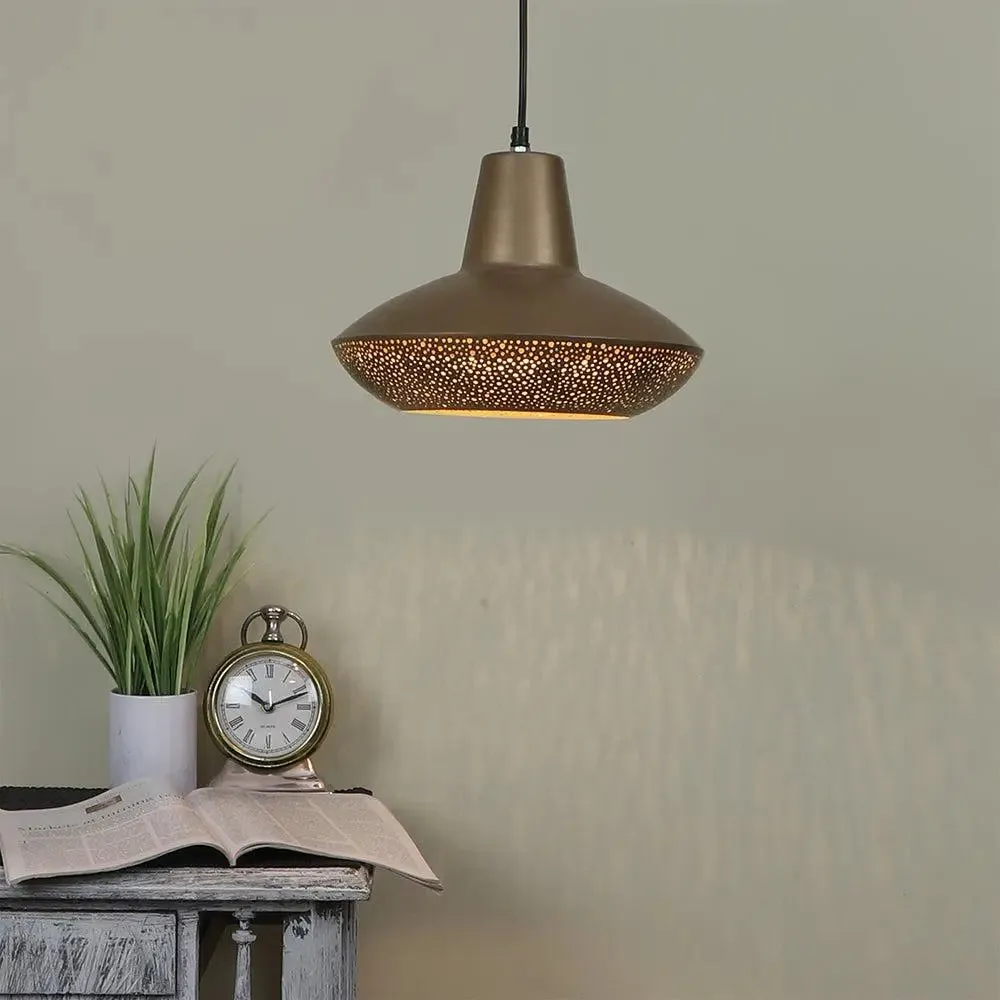 Silver Perforated Designer Hanging Lamp
