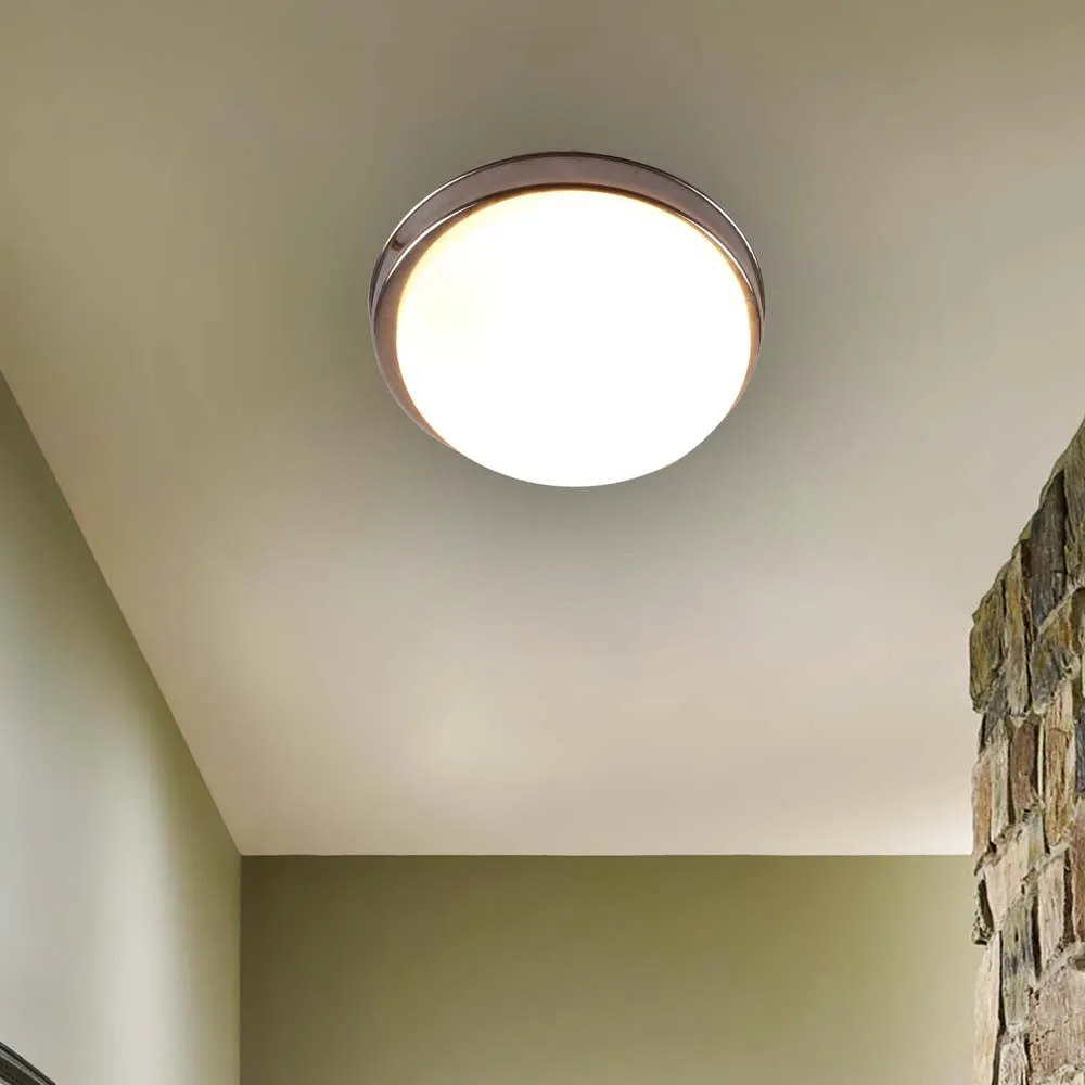 Silver Ring Round Flush Mount Light