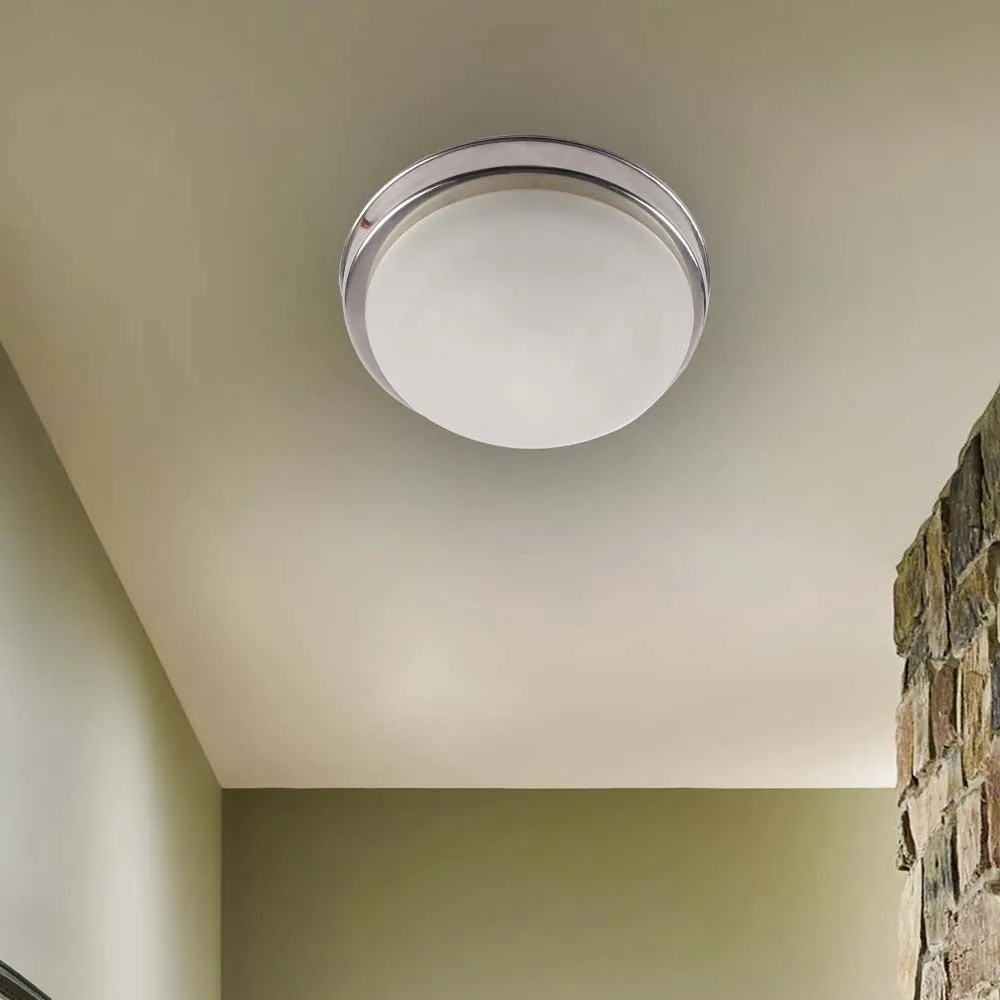 Silver Ring Round Flush Mount Light