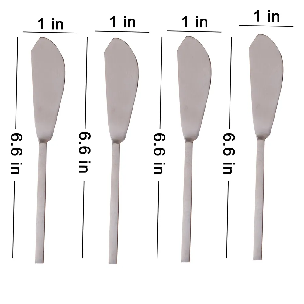 Silver Stainless Steel Cheese Knives Set Of 4