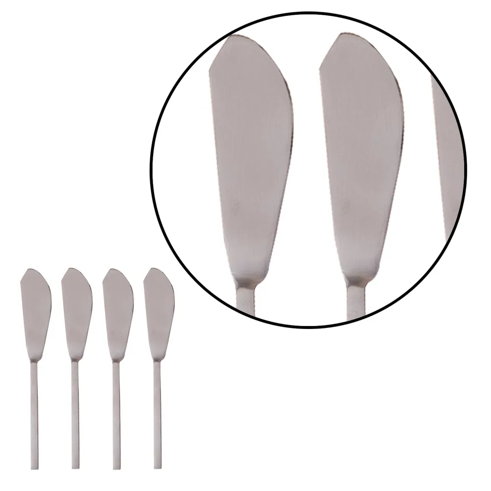 Silver Stainless Steel Cheese Knives Set Of 4