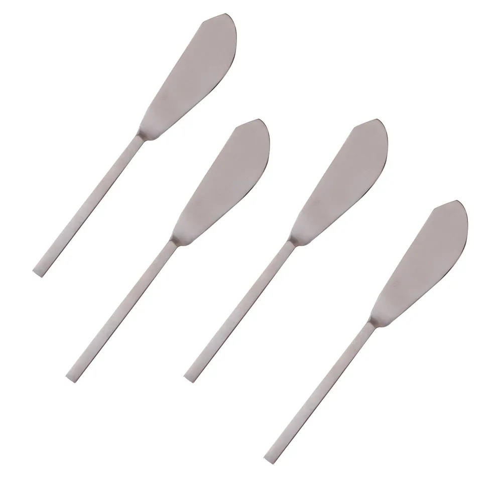 Silver Stainless Steel Cheese Knives Set Of 4