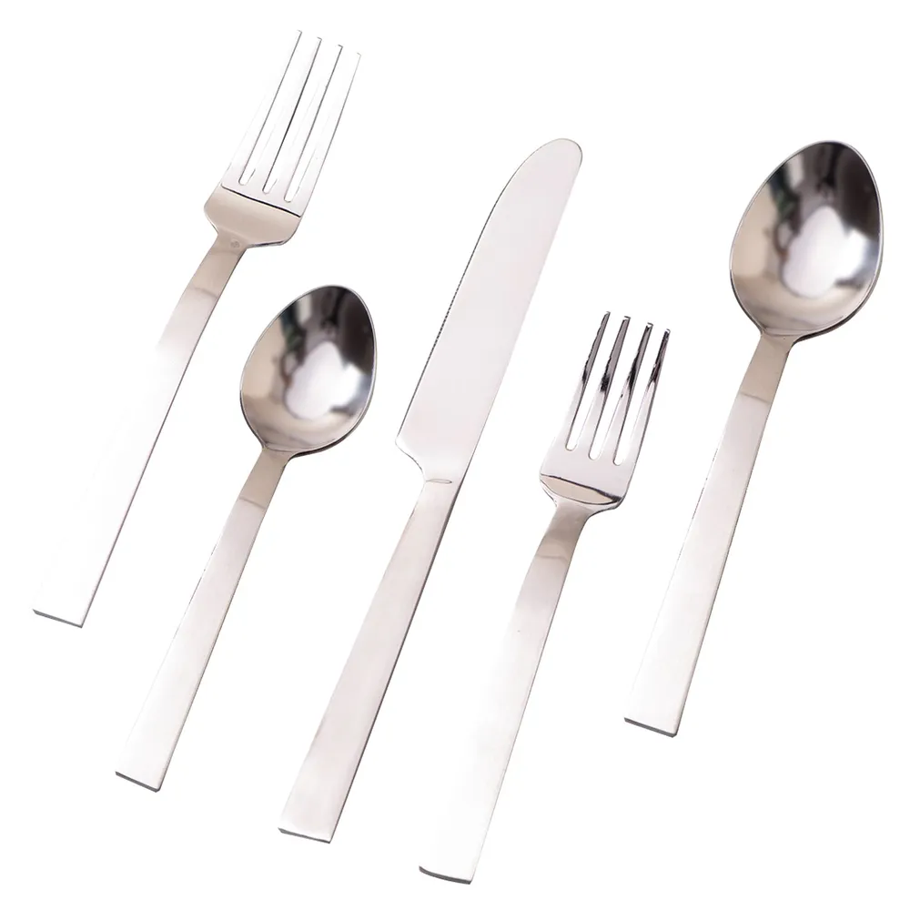 Silver Stainless Steel Dipped Cutlery Set of 5
