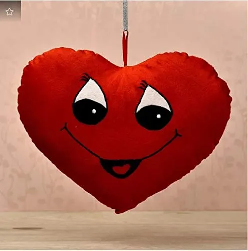 Simily Plush & Soft Red Heart Shaped Pillow