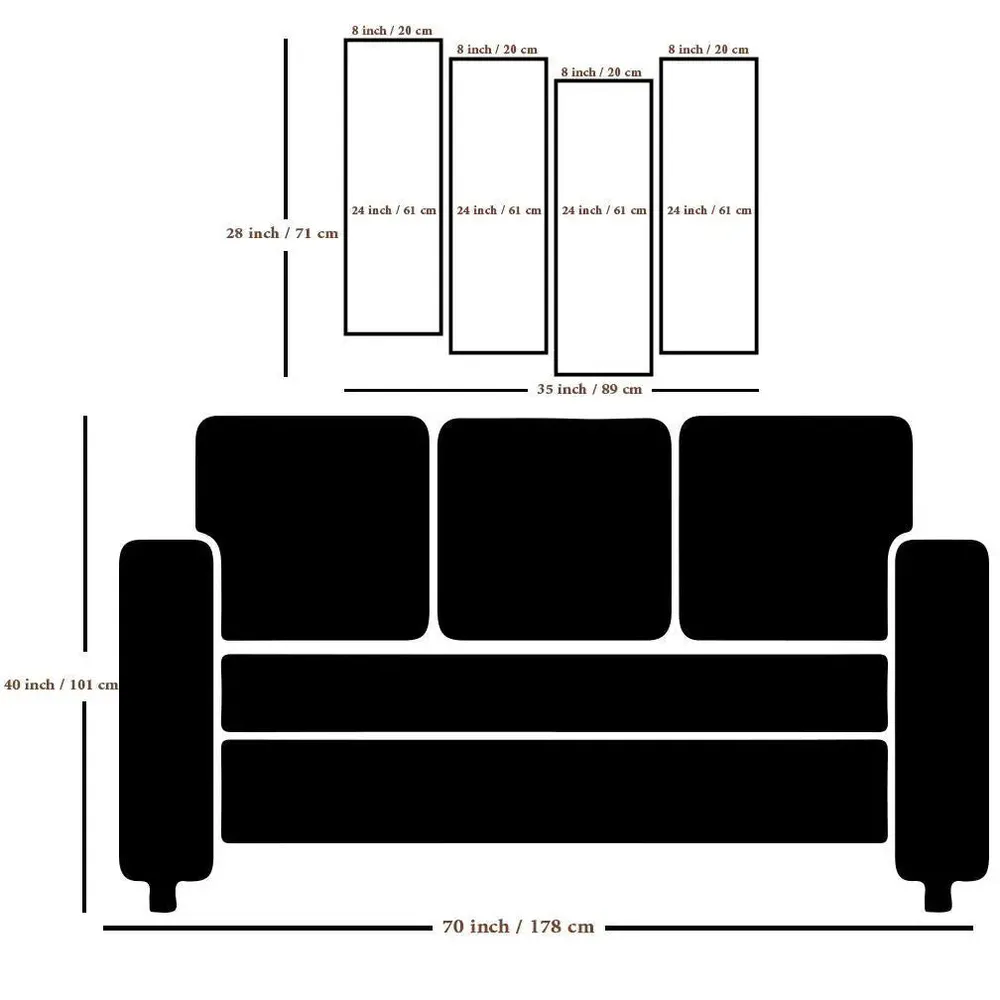 Simple Flower Wall Painting In Multiple Frames