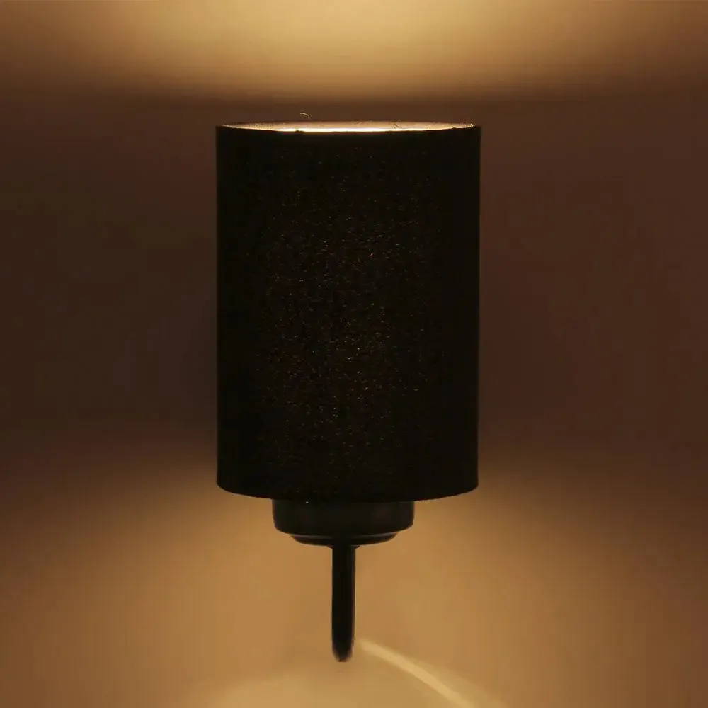 Single Black Cotton Wall Lamp Single Piece