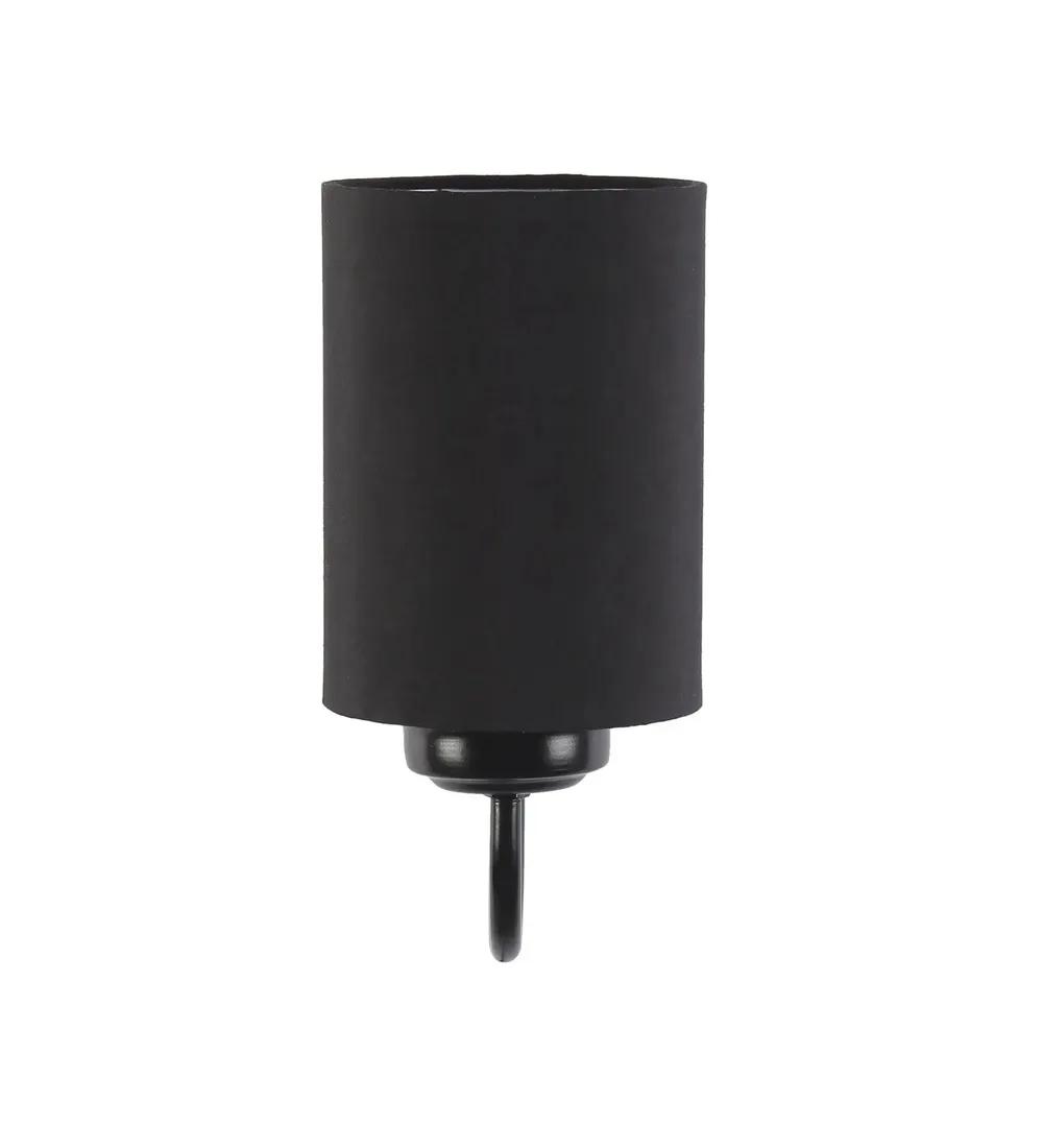 Single Black Cotton Wall Lamp Single Piece